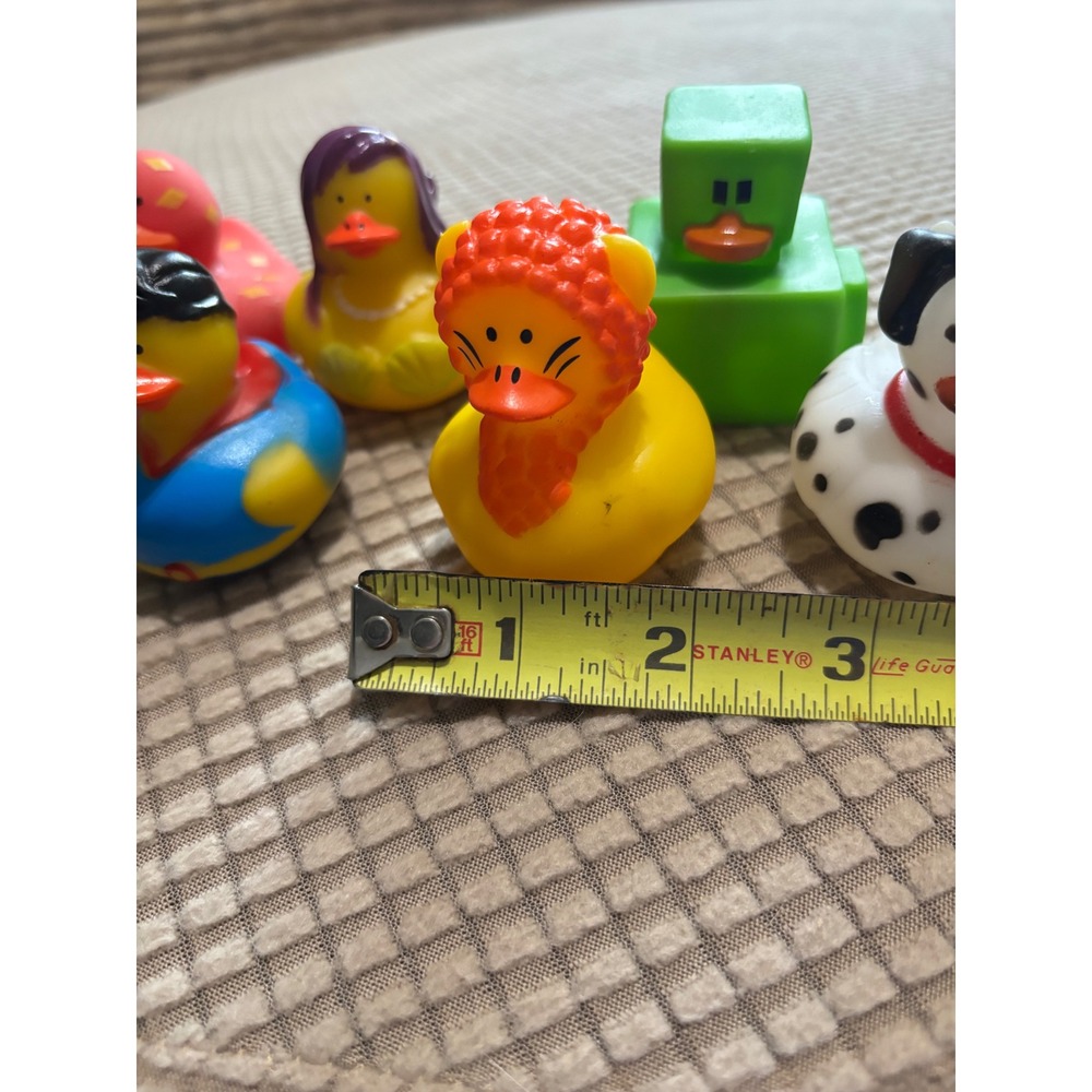 Novelty Rubber Duck Collection Lot 8 Lion Dalmatian Superhero Block Ducks - Picture 6 of 6